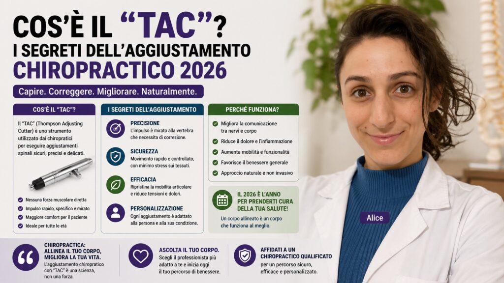 Cos’è il “tac”? I segreti dell’Aggiustamento Chiropratico 2026