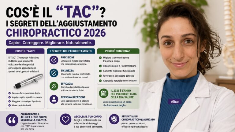 Cos’è il “tac”? I segreti dell’Aggiustamento Chiropratico 2026