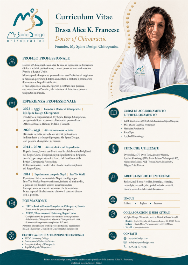 Curriculum di Alice Francese